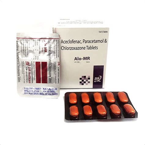 Aceclofenac Paracetamol And Chlorzoxazone Tablet Uses General Medicines ...