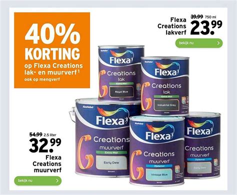 Flexa Creations Muurverf Of Flexa Creations Lakverf Aanbieding Bij