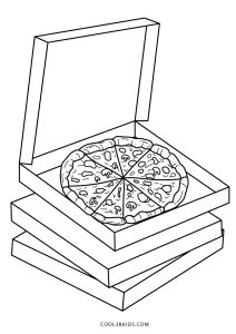 Coloriages Pizza Coloriages Gratuits à Imprimer