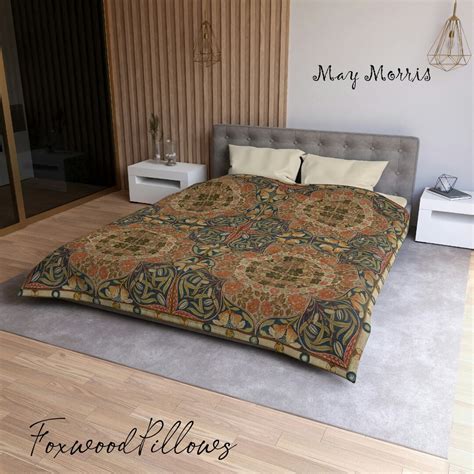 Craftsman Bedspread, May Morris, Blue Floral Duvet Cover, William ...