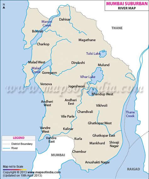 Mumbai Suburban River Map