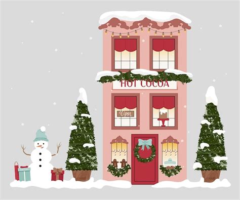 Premium Vector Pink Hot Cocoa Shop