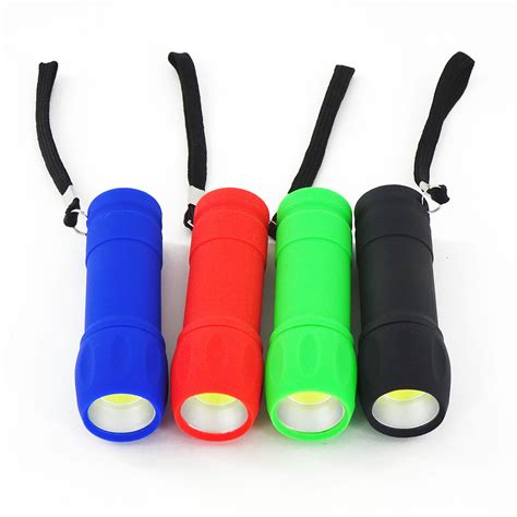 Buy Wholesale China Wholesale Plastic Rubber Coated 9led Flashlight For