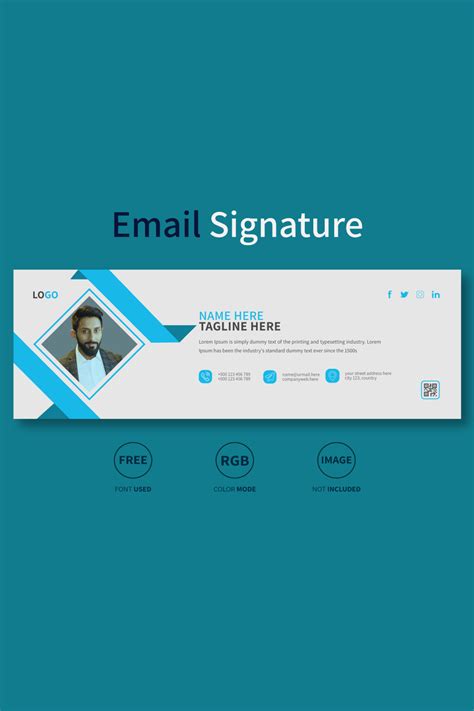 Email Signature Design Or Email Footer Design And Personal Facebook Cover Design Template