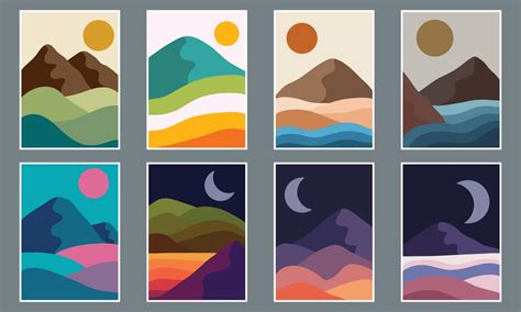 Abstract mountain landscape vector illustration 7319296 Vector Art at Vecteezy