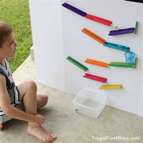 Craft Stick Marble Run Frugal Fun For Boys And Girls