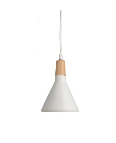 Pendente Horn X Cm Metal E Madeira Branco Studioluce Qpd Br