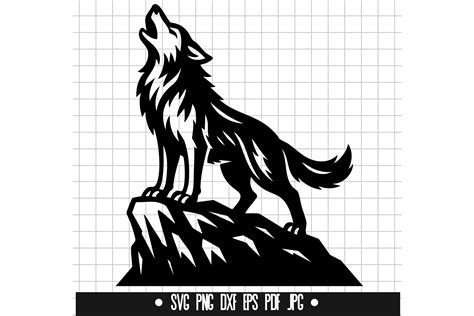 wolf svg howling svg wild svg animal svg nature svg forest svg