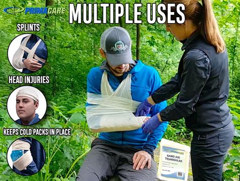 primacare   triangular splint bandage pack   latex