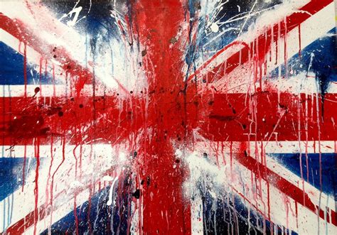 Bleeding British flag – Sansoart | Catalan expressionist artist