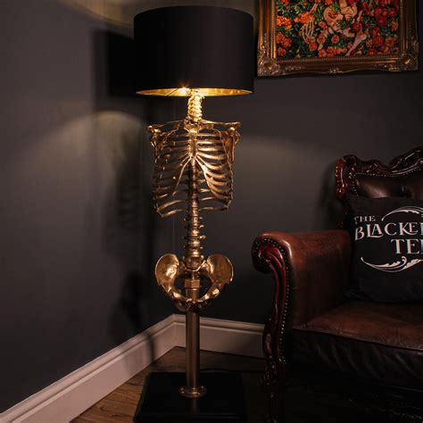 The Gold Skeleton Floor Lamp By The Blackened Teeth The Blackened Teeth Ltd