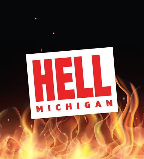 Hell Michigan Red & White Sticker