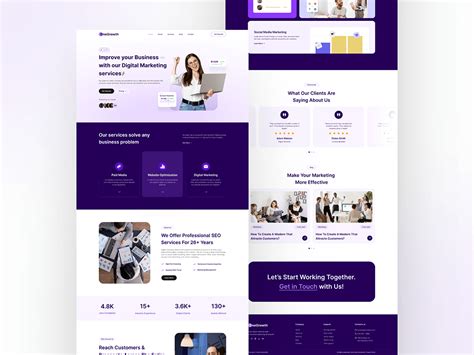 Digital Marketing Agency Landing Page Ui Kits Behance