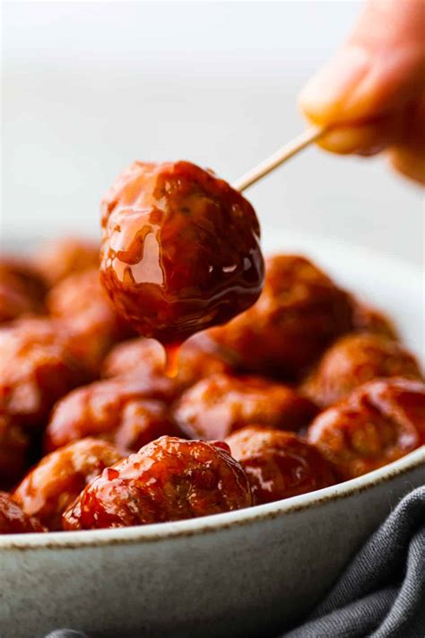 crockpot bbq meatballs recipe  recipe critic