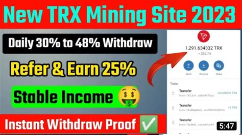 New Trx Earning Website 2023 Trx Platform Withdrawal Proof 2023 L