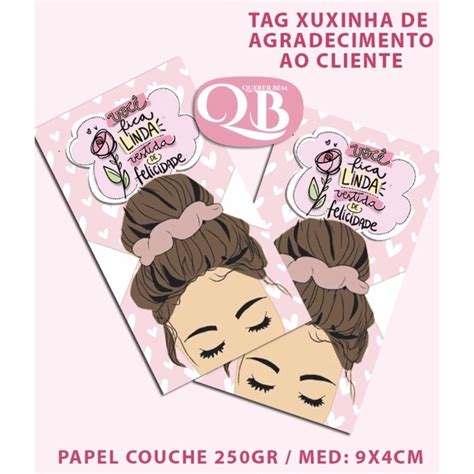 TAG Para Xuxinha Para Cabelo Personalizada Sua Logo Shopee Brasil