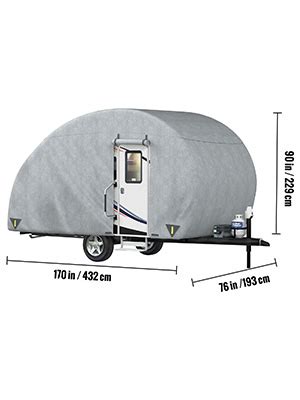 Vevor Teardrop Trailer Cover Fit For Trailers Upgraded Non