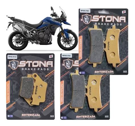 Kit Pastilhas De Freio D T Tiger 900 Gt Sinterizadas Stona