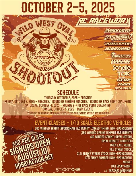 Wild West Shootout 2025 Race Entry - Hobby Action Chandler