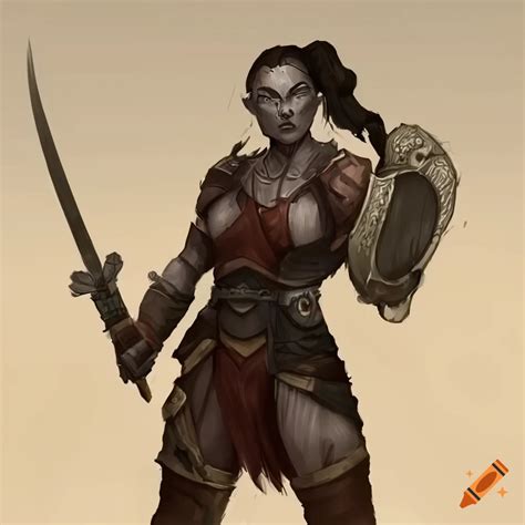 Illustration Of A Female Goliath Warrior In Dnd On Craiyon