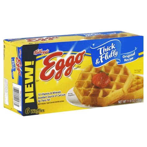 Kellogg S Eggo Waffles Thick Fluffy Original Recipe 6 Ct