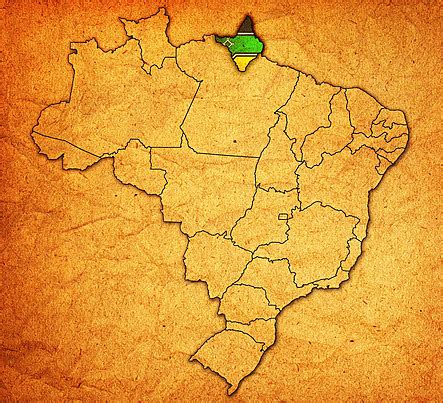 Focused Map Of Amapa In Brazil Travel Cartography Background Vector ...