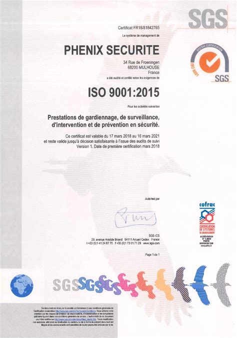 Obtention de la certification ISO 9001 2015 Actualités Phénix Sécurité