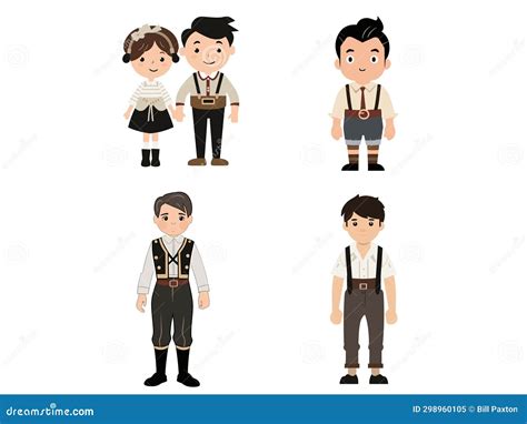 Illustration of Austrian Lederhosen Stock Vector - Illustration of ...