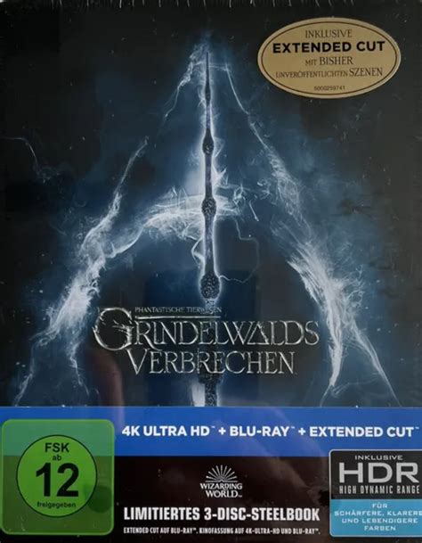 PHANTASTISCHE TIERWESEN GRINDELWALDS Verbrechen Steelbook 4K UHD Blu