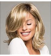 Amazon RENERSHOW Short Platinum Blonde Bob Wigs For White Women