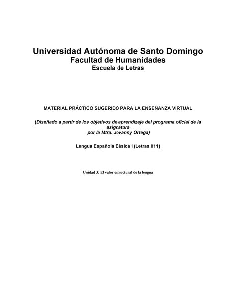 Let Unidad Iii Ejercicio Palabras Hom Fonas Universidad Aut Noma