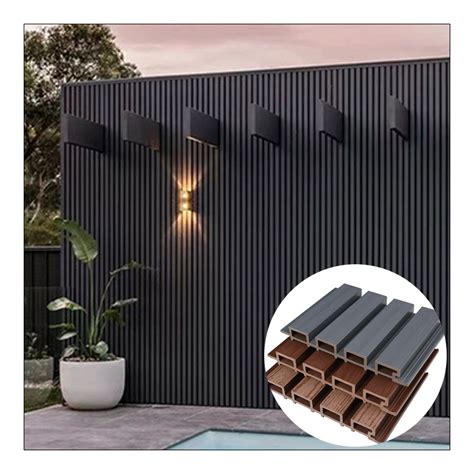 Outdoor Antiseptic Decorative Wood Plastic Composite Wpc Fluted Wall