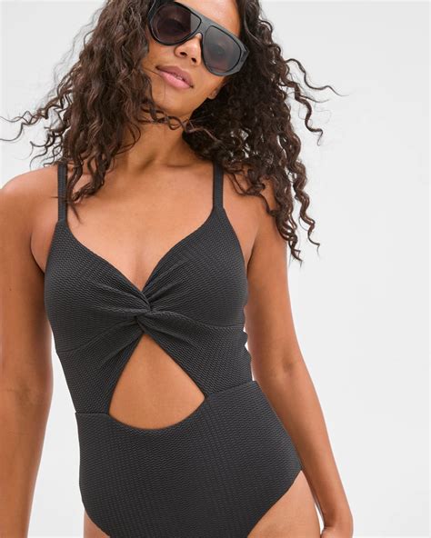 Shape Your Body Resort Twist Front Crinkle One Piece Swimsuit | Target