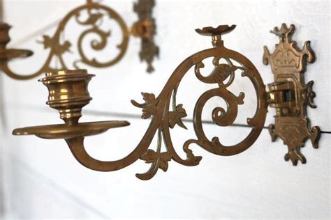 Victorian Brass Piano Sconce Candleholder With Ornate Etsy Sconces