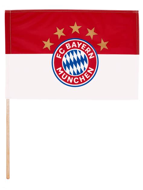 Fahne Logo Mit Stock 60 X 40 Cm Offizieller FC Bayern Store