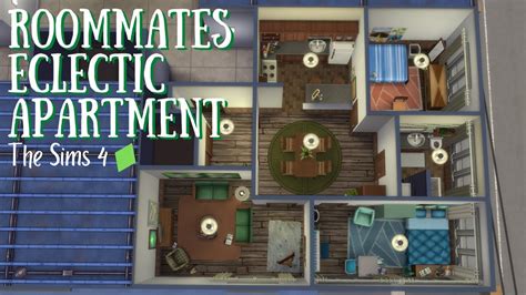 Roommates Eclectic Apartment The Sims 4 Speed Build YouTube