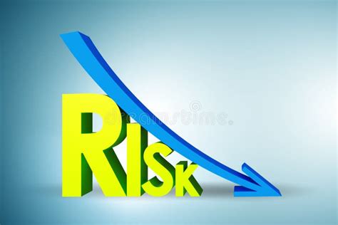 Risk Reduction Concept With Graph Stock Illustration Illustration Of