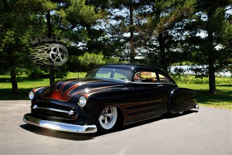 1951 KUSTOM CHOPPED HIGH END FLEETLINE CHEVY HOT ROD RAT AIR RIDE