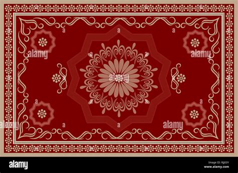 Luxury Vintage Oriental Red Rug With Beige Pink And Burgundy