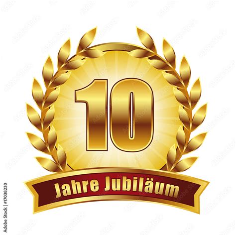 10 Jahre Jubiläum Stock Illustration Adobe Stock