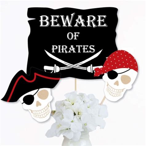 Big Dot Of Happiness Beware Of Pirates Birthday Party Centerpiece