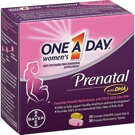 One A Day Womens Prenatal With Folic Acid Dha And Iron Adult