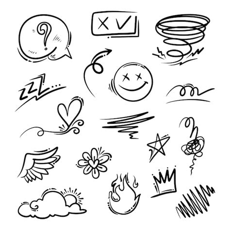 Premium Vector Doodle Element Vector Set For Concept Design