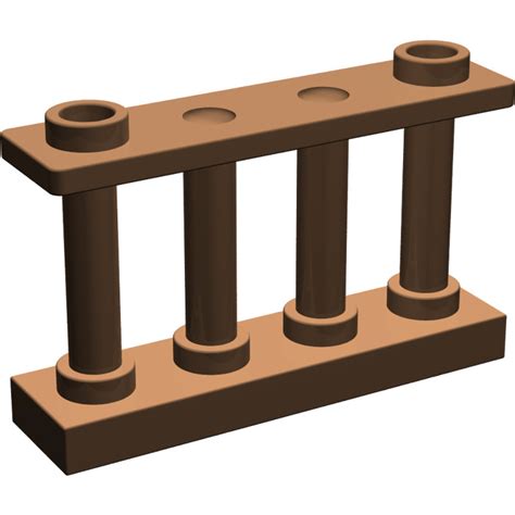 LEGO Brown Fence Spindled 1 X 4 X 2 With 2 Top Studs 30055 Brick