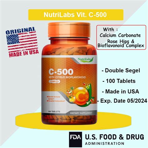 Jual NutriLabs Vitamin C 500 C 1000 MG With Rose Hips Bioflavonoid