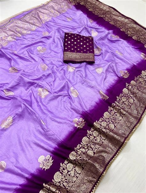 Soft Muslin Silk Saree With Zari Weaving Work 63 M With Blouse Piece At Rs 1410 In Surat