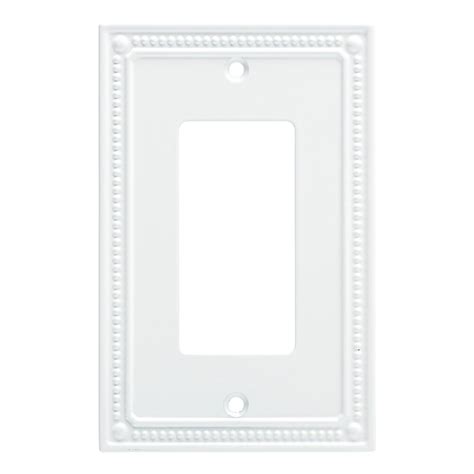 Switchplates Ii Collection Classic Beaded Single Gfirocker Wall Plate In Pure White By