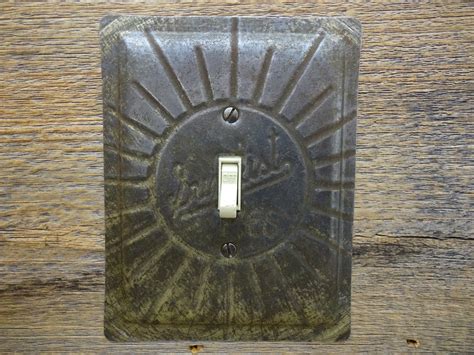 Vintage Sunkist Pie Pan Handmade Light Switch Cover By Tin Can Sally