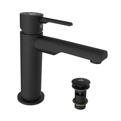 Lever Black Basin Mixer With Click Clack Waste Jaquar Global