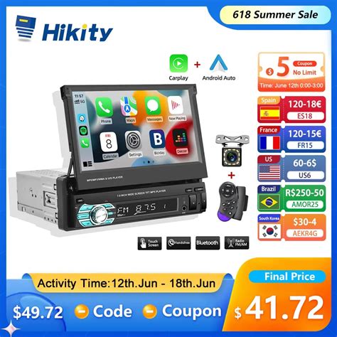 Hikity Radio Est Reo Con Pantalla T Ctil Retr Ctil Hd Para Coche